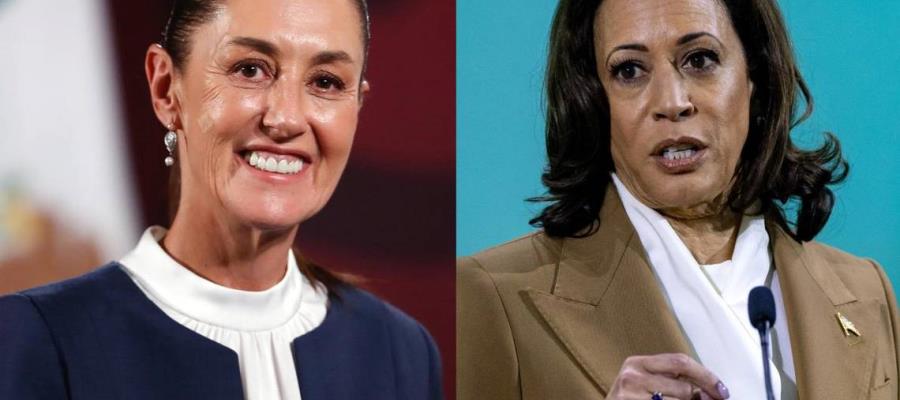 Migración, combate al tráfico de drogas y crisis climática, temas abordados por Sheinbaum y Kamala Harris