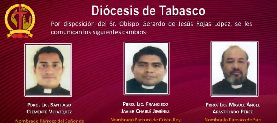 Cambios en parroquias de 6 municipios de Tabasco, anuncia Diócesis