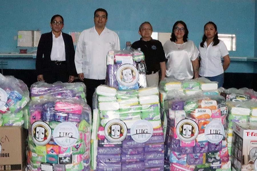 TSJ dona toallas sanitarias para reclusas de 5 cárceles de Tabasco