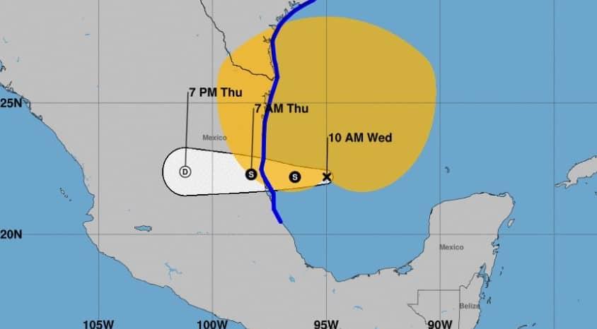 Tormenta tropical Alberto toca tierra en Ciudad Madero, Tamaulipas