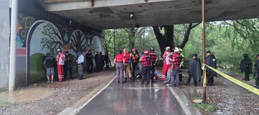 Mueren 3 menores previo a la llegada de la tormenta tropical "Alberto" en Nuevo León