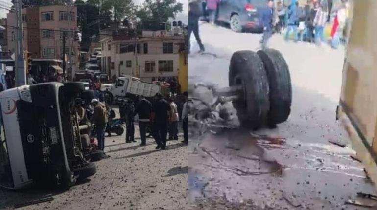 Aparatoso accidente en Edomex deja 8 heridos