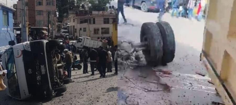 Aparatoso accidente en Edomex deja 8 heridos