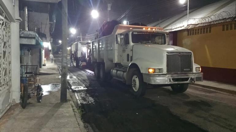 Reconstruye Centro pavimentación del fraccionamiento Lomas de Atasta