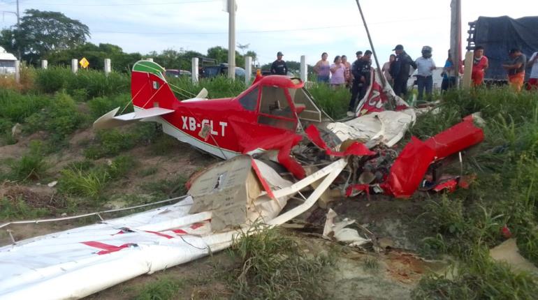 Fallece piloto tras desplomarse avioneta de fumigación en Centro