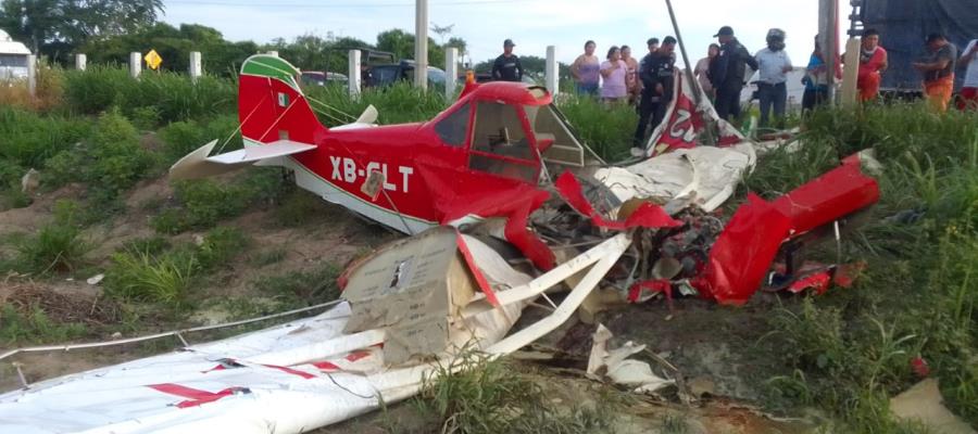 Fallece piloto tras desplomarse avioneta de fumigación en Centro