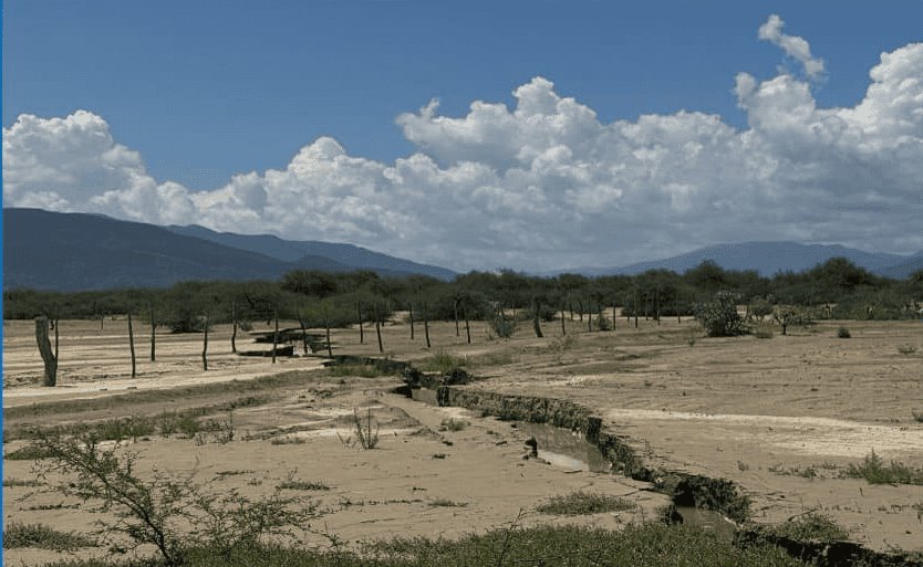 Tras lluvias, aparece enorme grieta en Tula, Tamaulipas