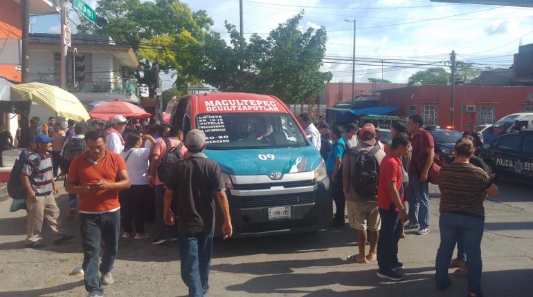 Hieren con arma blanca a chofer en el Centro de Villahermosa