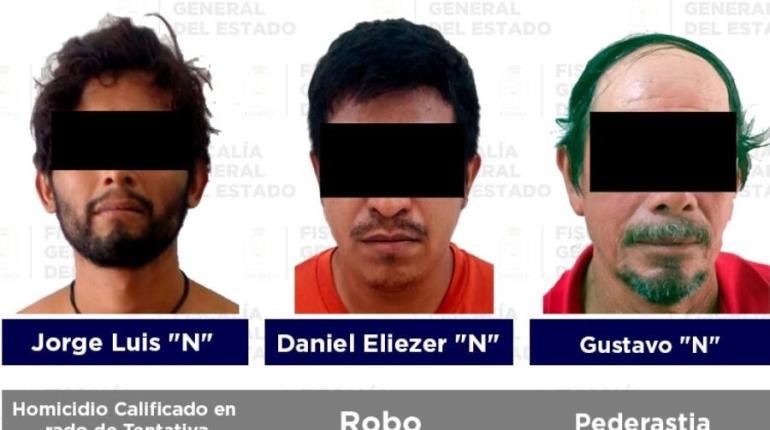 Logra FGE detención de 5 personas por tentativa de homicidio, robo y delitos sexuales