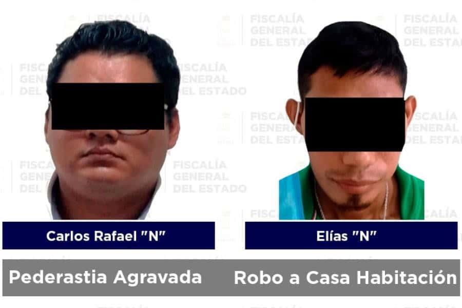 Detiene FGE a 7 sujetos implicados en delitos de robo y pederastia