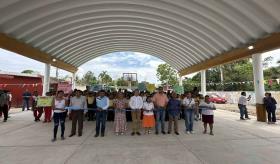 Entrega Cunduacán Domo en Telesecundaria Leandro Rovirosa Wade