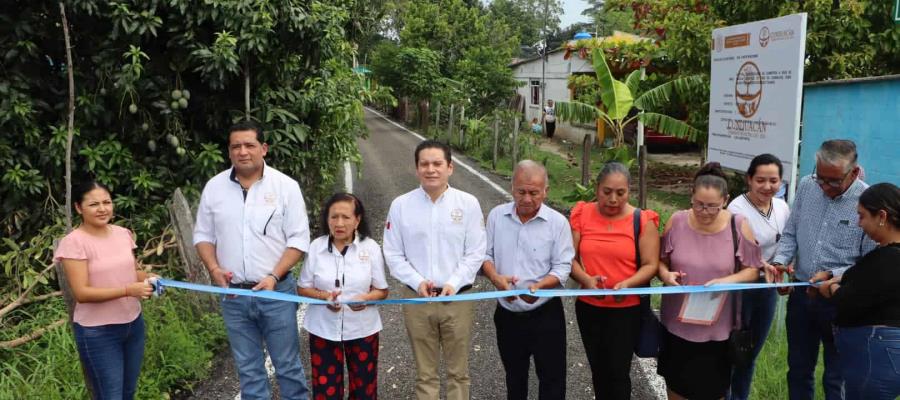 Entrega Gobierno de Cunduacán trabajos de construcción de camino en ranchería Casas Blanca 2da. Secc.