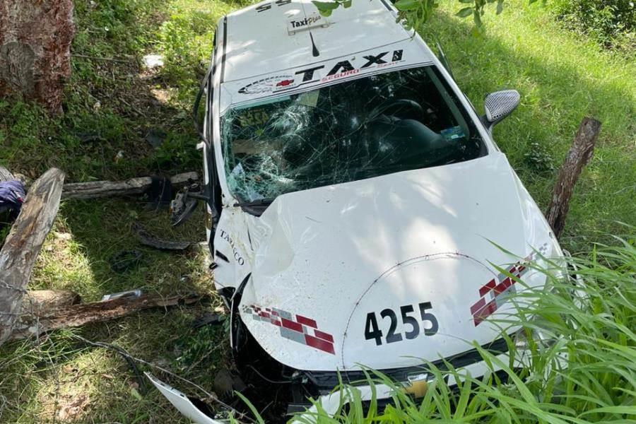 Se registra carambola de 6 vehículos en la Macuspana - Villahermosa