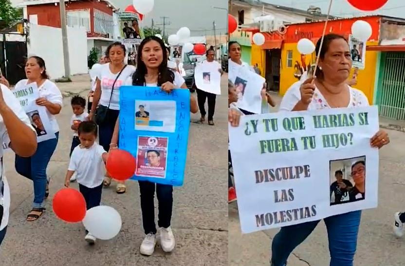 Marchan en Balancán por los desaparecidos; piden que regresen