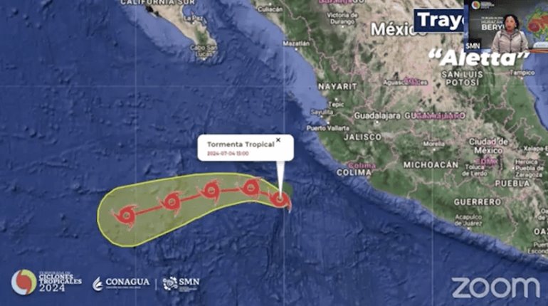 Se forma Tormenta Tropical ´Aletta´ en el Pacífico