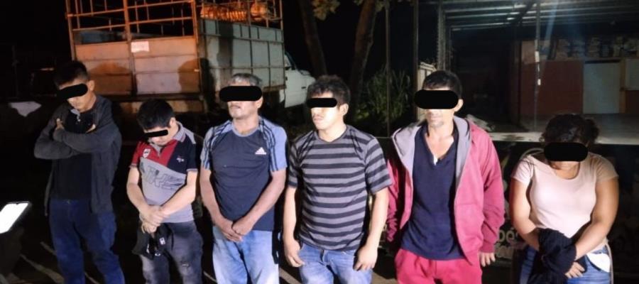 Detienen a cinco con 7 armas largas, dinero y droga en Teapa