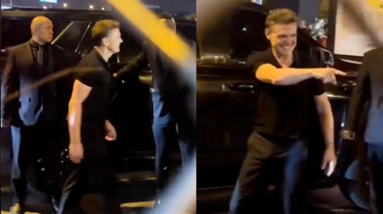 ¡Como nunca! Luis Miguel se baja de su camioneta para saludar a sus fans en España