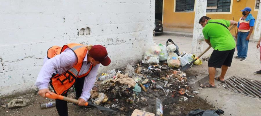 Se suman 140 vecinos de Tierra Colorada a jornada de limpieza