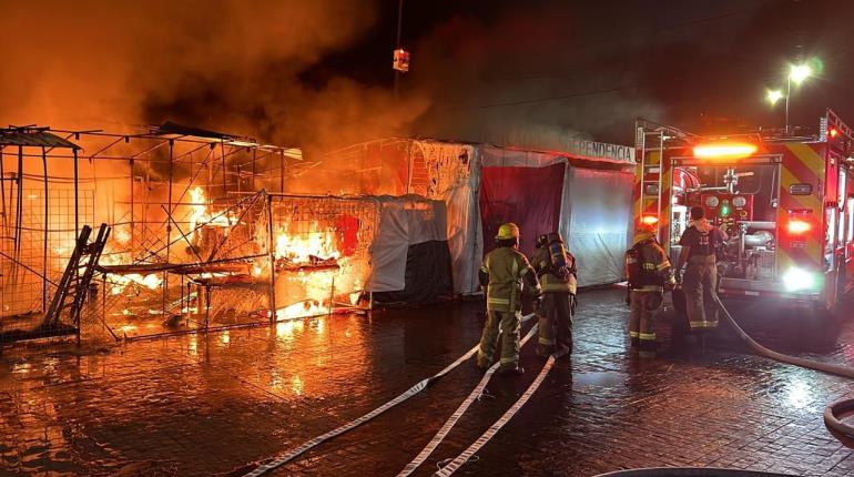 ¡24 puestos afectados! Se incendia mercado del Centro Histórico de Morelia