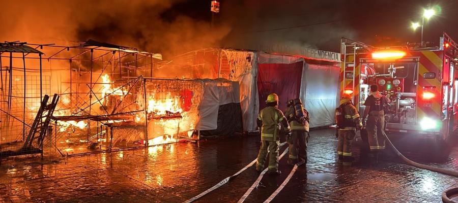 ¡24 puestos afectados! Se incendia mercado del Centro Histórico de Morelia