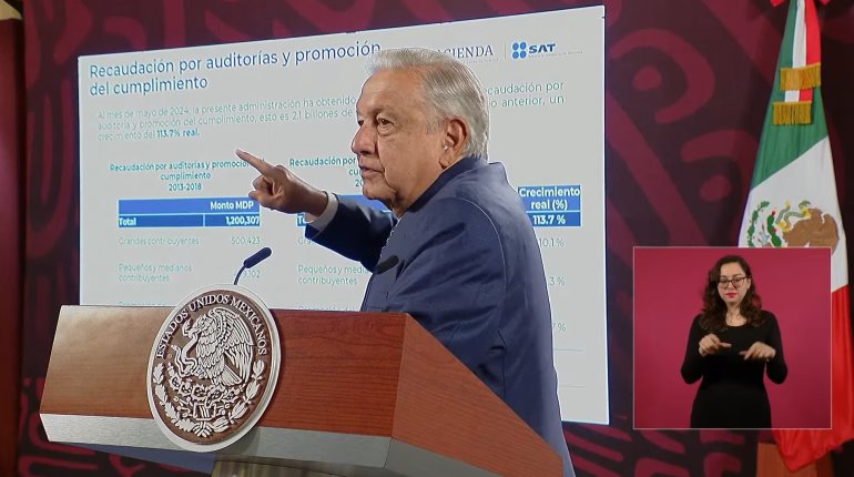 Presume gobierno federal aumento en recaudación tributaria