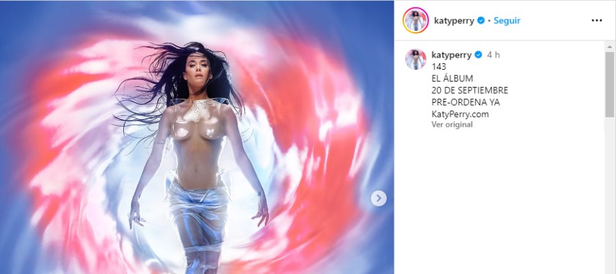 Anuncia Katy Perry lanzamiento de su sexto álbum 143