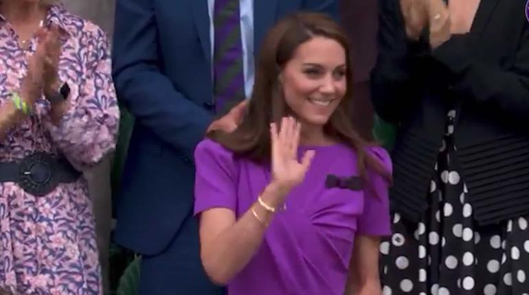 Reaparece Kate Middleton en final de Wimbledon