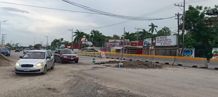 Pavimenta CEAS bache en la Villahermosa-Nacajuca tras reparación de fuga