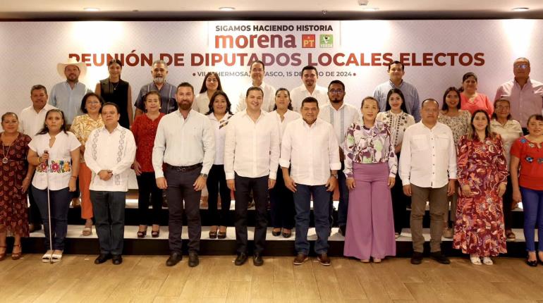 Se reúne May con diputados locales electos de Morena-PT-PVEM