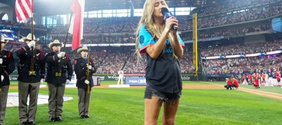 Cantante Ingrid Andress se disculpa por mala interpretación del himno de EE. UU. en Home Run Derby