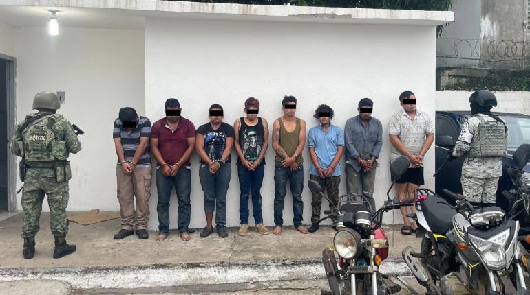 Detienen a 8 integrantes de célula delictiva en Teapa