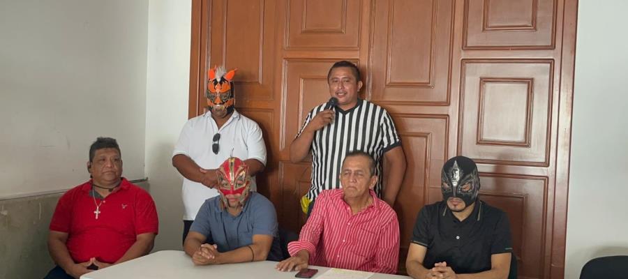 Presentan cartelera para función de Lucha Libre en ayuda a la familia del fallecido "Gatubeda"