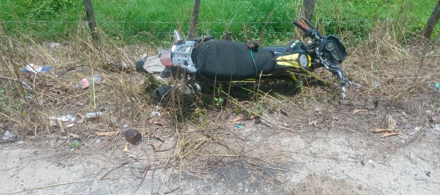 Balean a motociclistas en Gregorio Méndez, Comalcalco