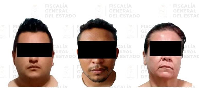 Aprehende FGE a 3 hombres y 1 mujer por robo en Tabasco