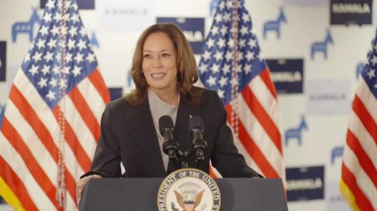 Kamala arremete contra Trump en primer mensaje de campaña