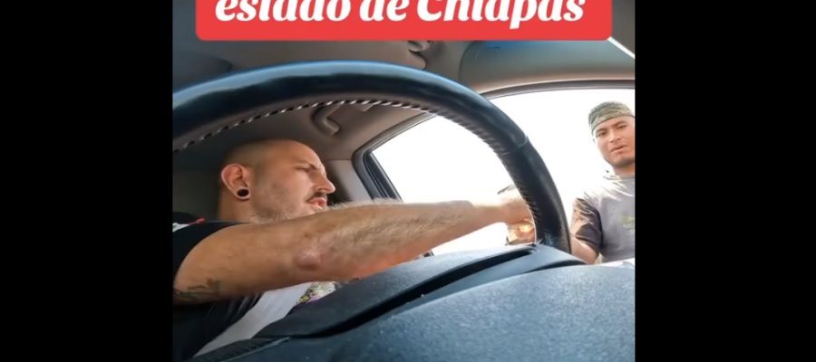 Extranjero ruso exhibe cobros irregulares en "retenes ciudadanos" en Chiapas