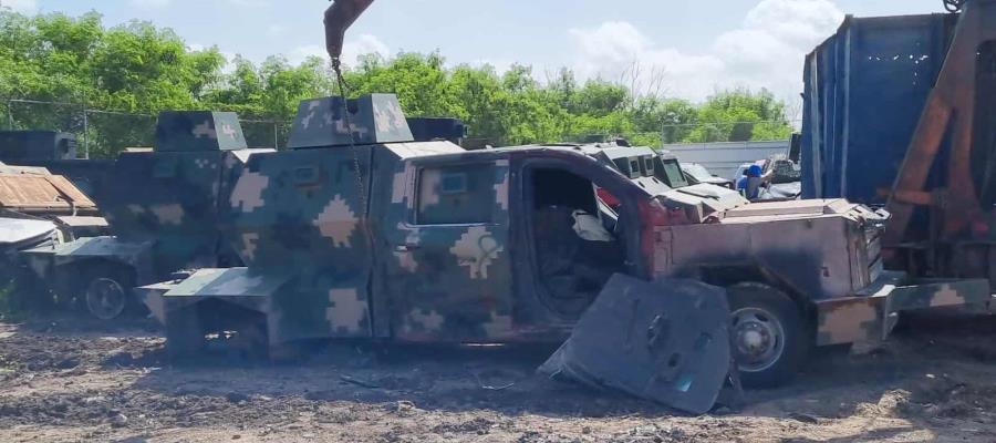 Destruye FGR 50 vehículos "monstruo" en Tamaulipas