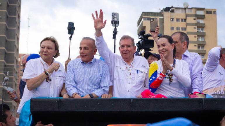 González y Machado encabezan multitudinario cierre de campaña previo a elecciones en Venezuela