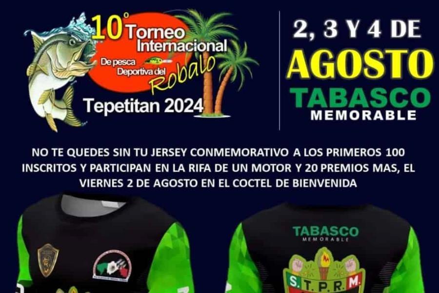 10.º Torneo de Pesca Deportiva de Robalo de Villa Tepetitán será del 2 al 4 de agosto