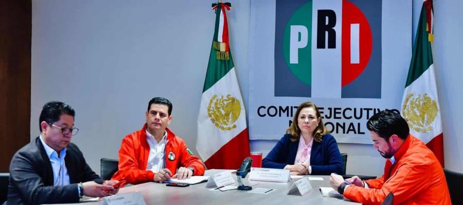 Se reúne líder nacional del PRI con dirigencias estatales