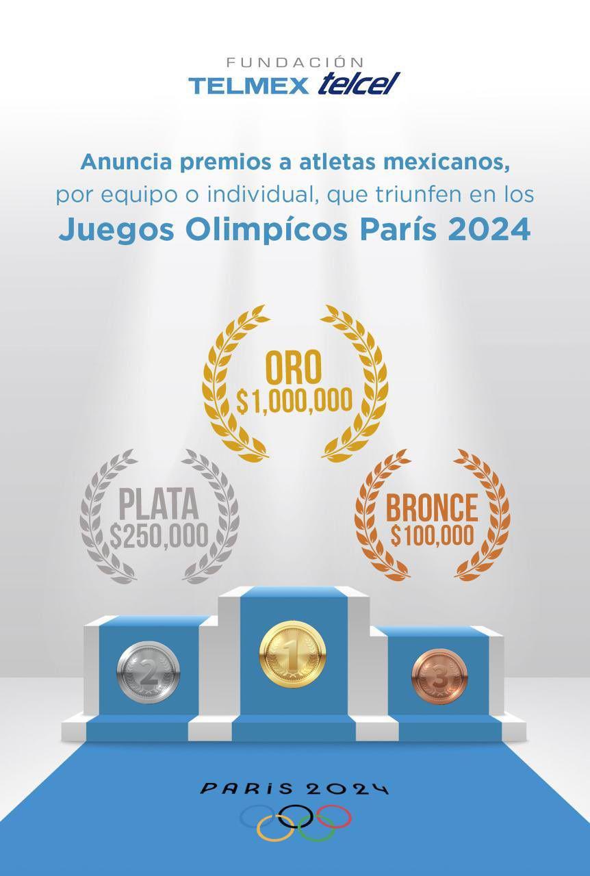 Carlos Slim premiará económicamente a atletas mexicanos que consigan medallas en Paris