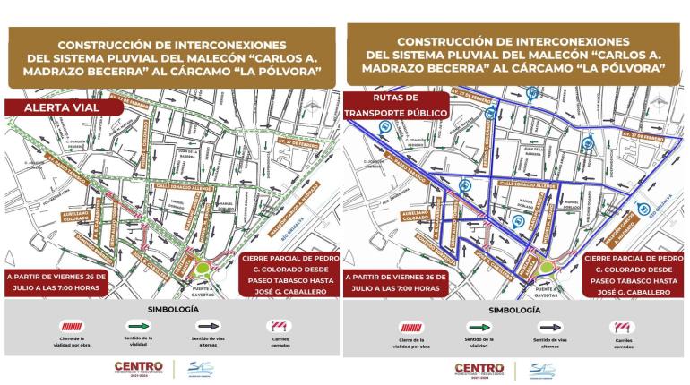 Ajustan circulación vehicular por reparación de socavón en colonia Municipal 