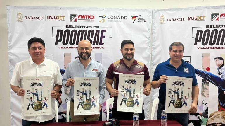 Más de 350 competidores se esperan en el Selectivo Nacional de Poomsae en Tabasco