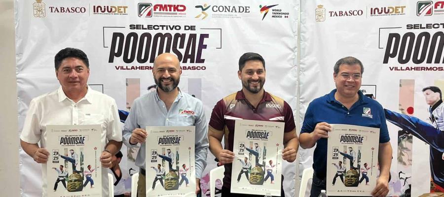 Más de 350 competidores se esperan en el Selectivo Nacional de Poomsae en Tabasco