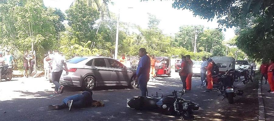 Fallece joven en Centla tras accidente de motocicleta