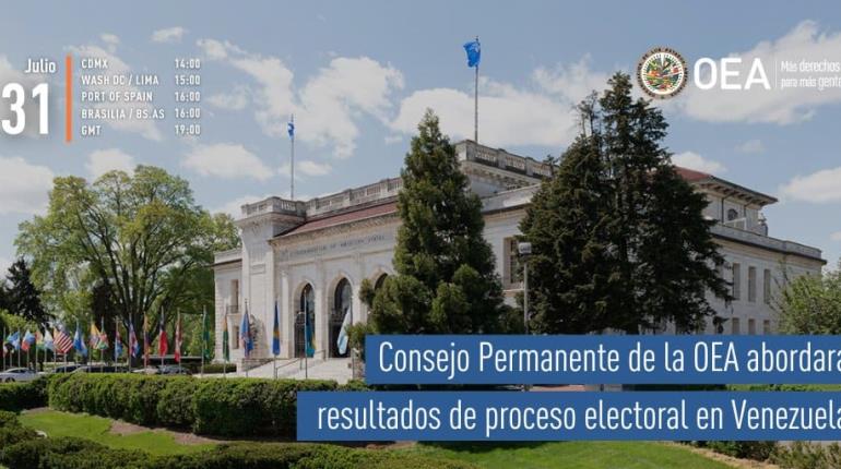 Convoca OEA a reunión para analizar resultados de elecciones en Venezuela