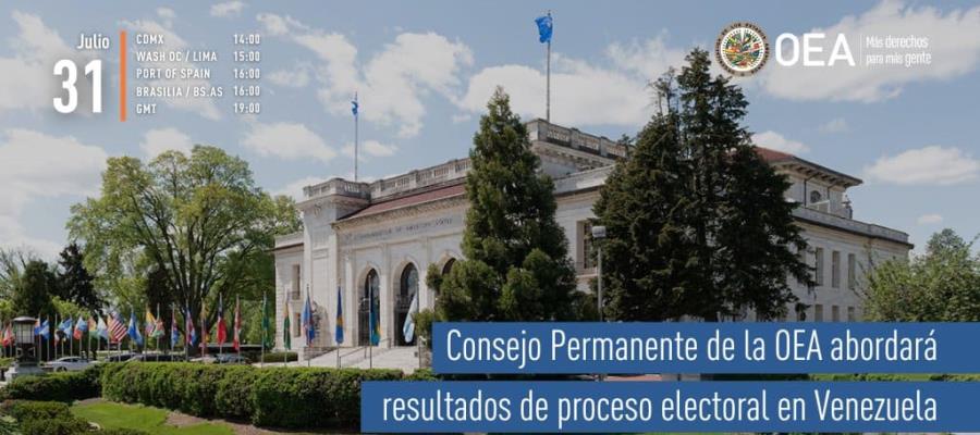 Convoca OEA a reunión para analizar resultados de elecciones en Venezuela