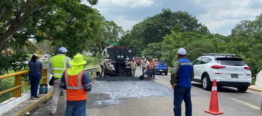 Rehabilitan aproches del puente Los Monos; JEC niega que sea ´paliativo´