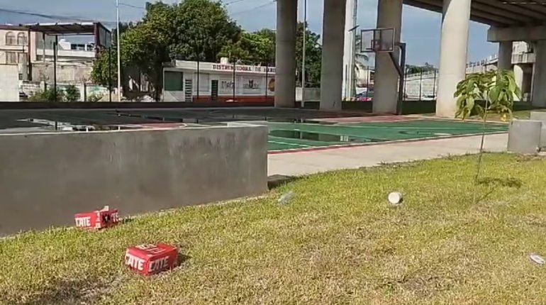 En mal estado canchas abiertas hace apenas 2 meses en Guayabal