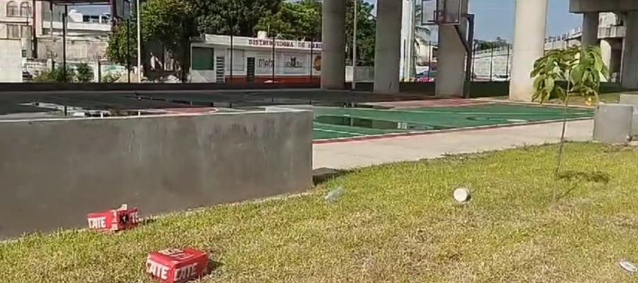 En mal estado canchas abiertas hace apenas 2 meses en Guayabal